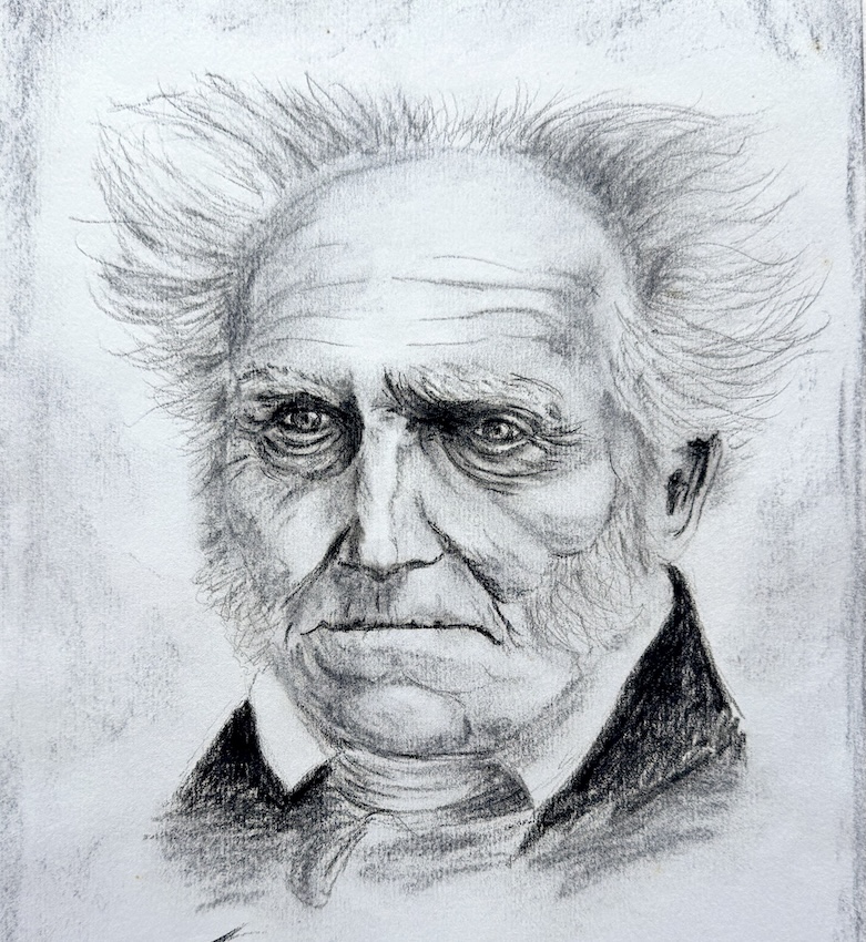 Retrato en carboncillo anciano